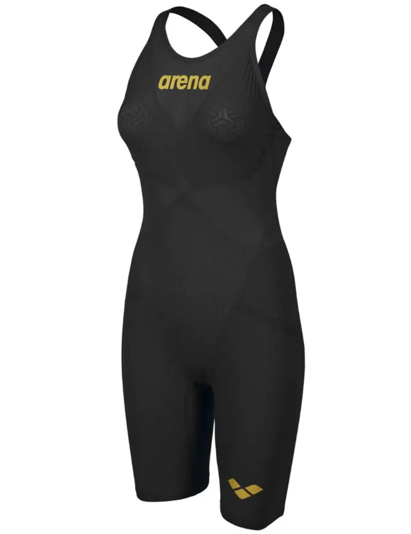 Arena Women's Powerskin Carbon Glide Openback Kneesuit Black/Gold